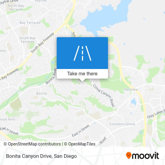 Mapa de Bonita Canyon Drive