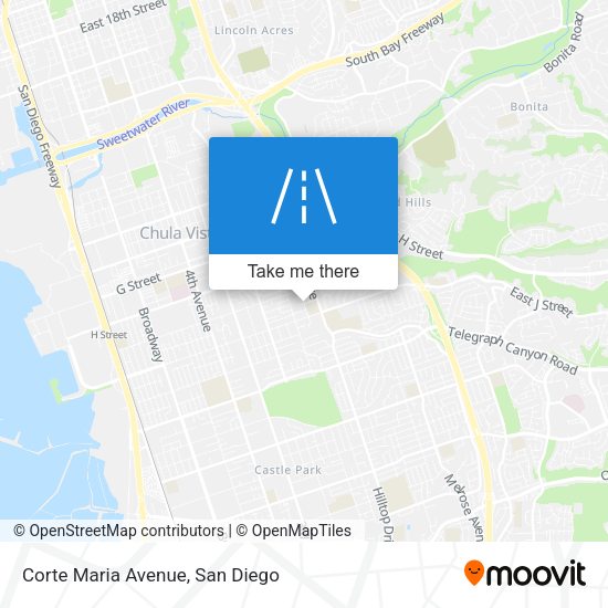 Corte Maria Avenue map