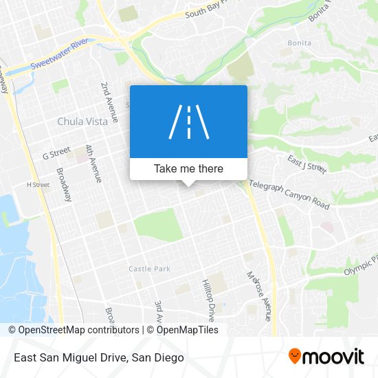 East San Miguel Drive map