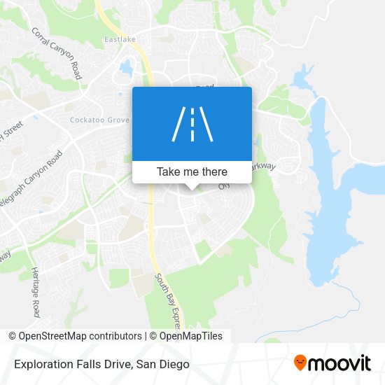 Exploration Falls Drive map