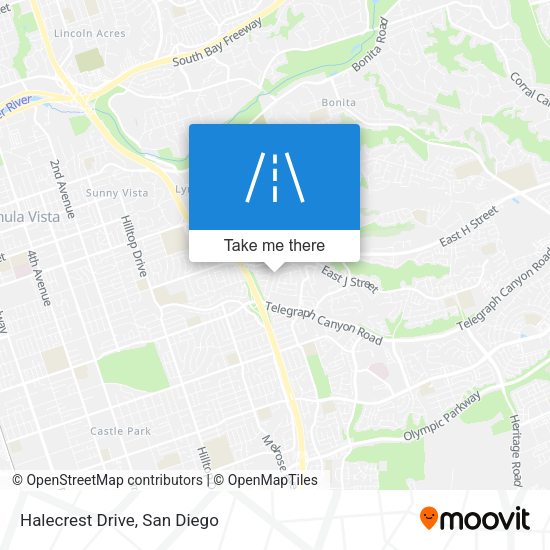 Mapa de Halecrest Drive