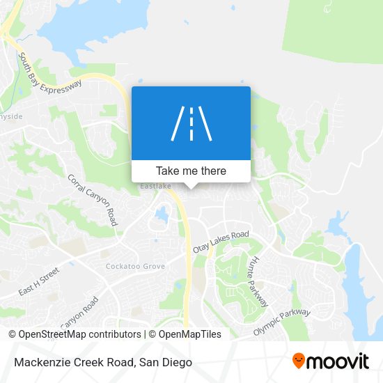 Mackenzie Creek Road map
