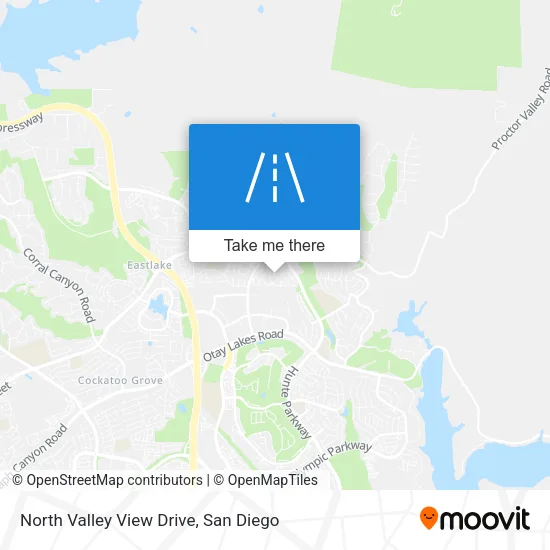 Mapa de North Valley View Drive