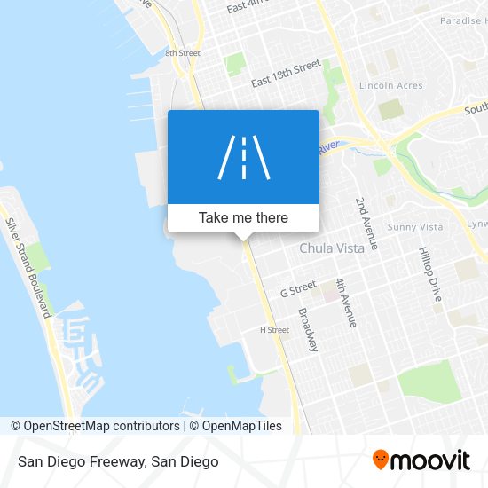 Mapa de San Diego Freeway
