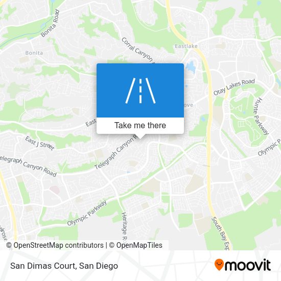 Mapa de San Dimas Court