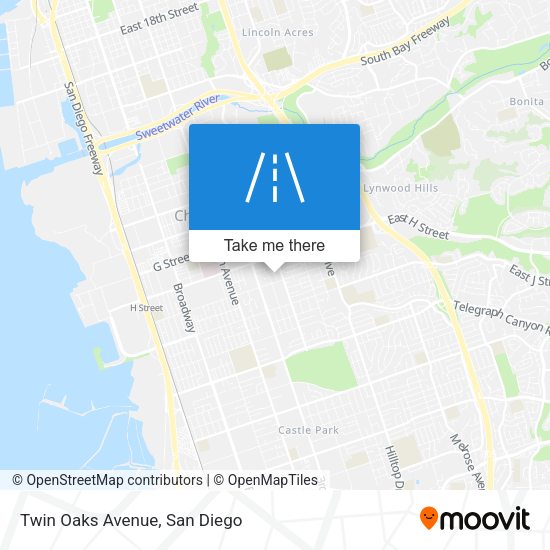 Mapa de Twin Oaks Avenue