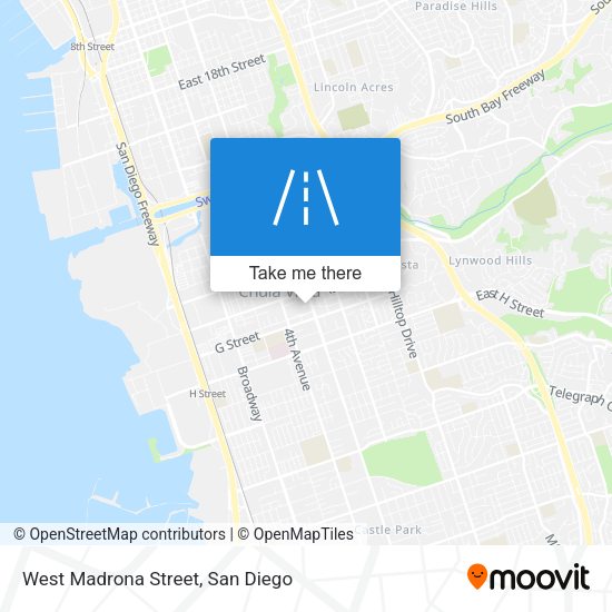 West Madrona Street map