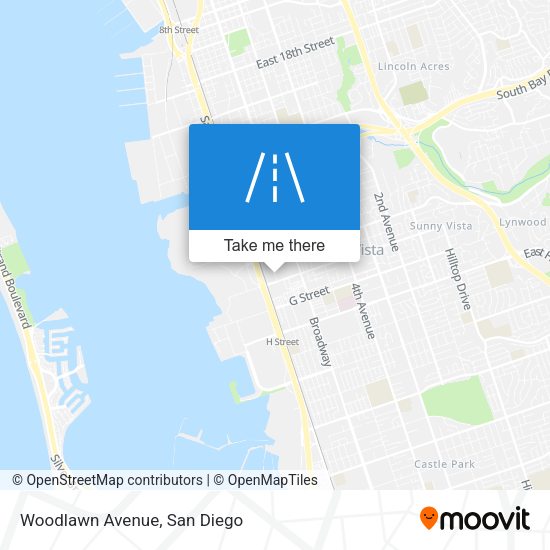 Mapa de Woodlawn Avenue