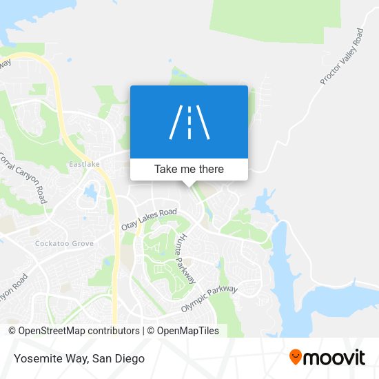 Mapa de Yosemite Way