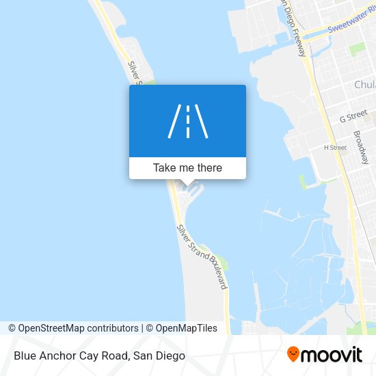 Blue Anchor Cay Road map