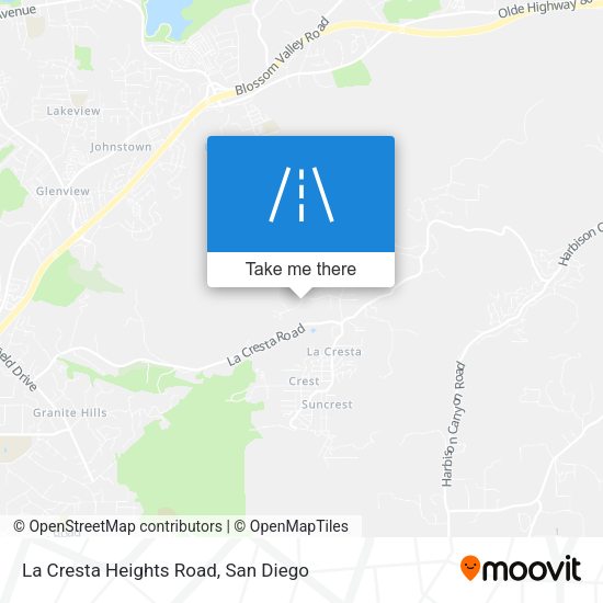 Mapa de La Cresta Heights Road