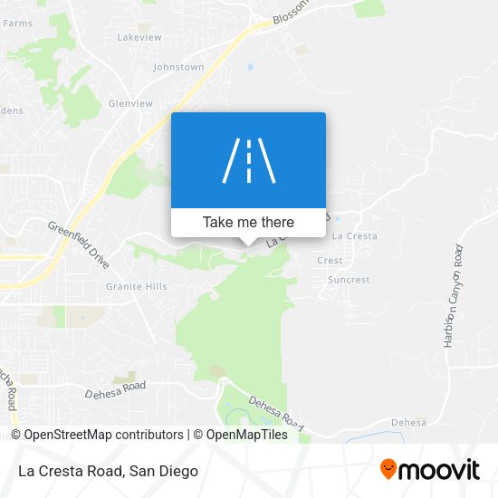 Mapa de La Cresta Road