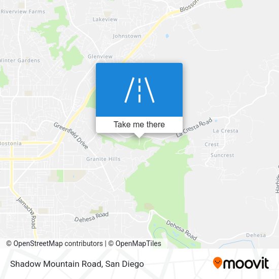 Mapa de Shadow Mountain Road