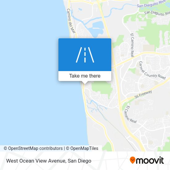 West Ocean View Avenue map