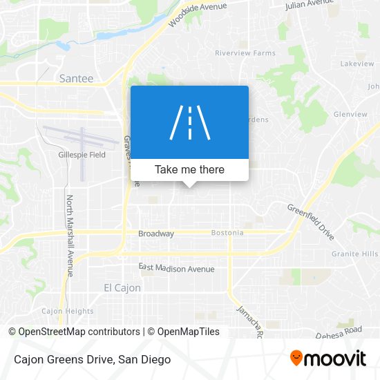 Cajon Greens Drive map