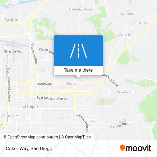 Mapa de Coker Way