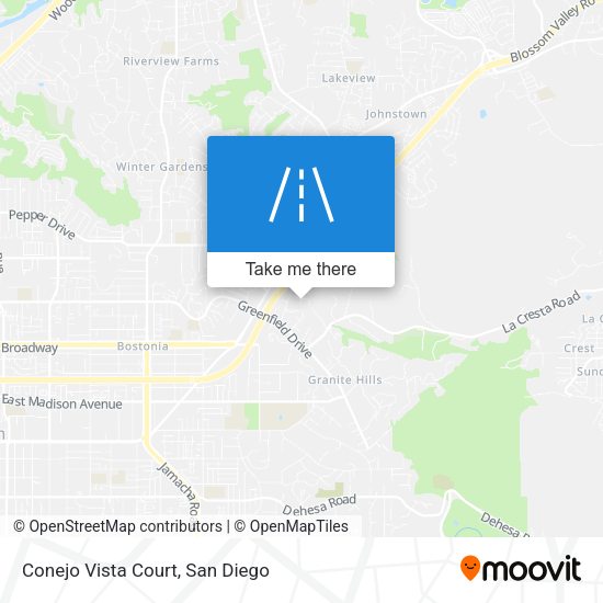 Conejo Vista Court map