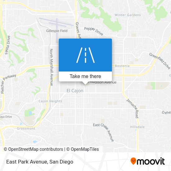 Mapa de East Park Avenue