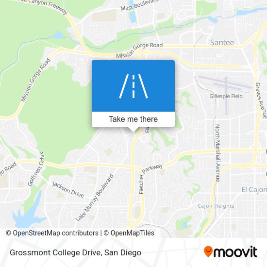 Grossmont College Drive map