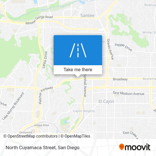 Mapa de North Cuyamaca Street