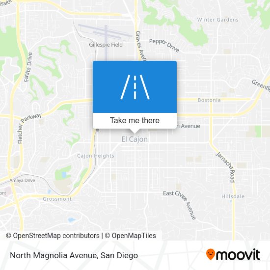 North Magnolia Avenue map