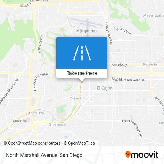 North Marshall Avenue map