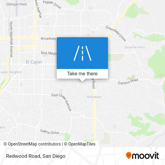 Mapa de Redwood Road