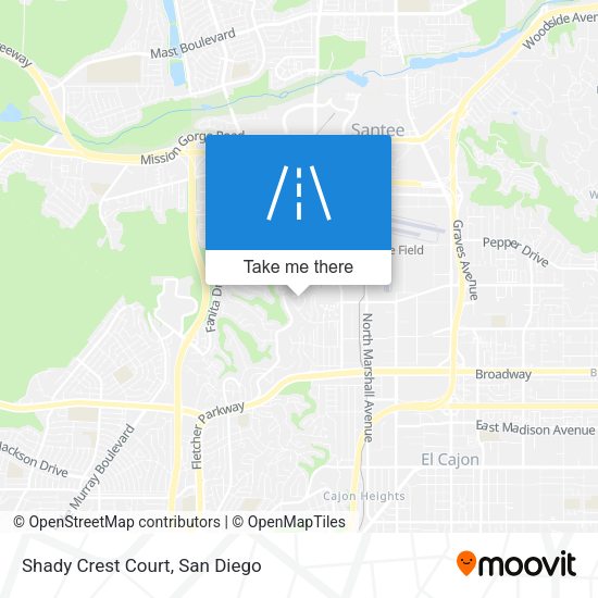 Shady Crest Court map