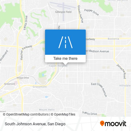 South Johnson Avenue map