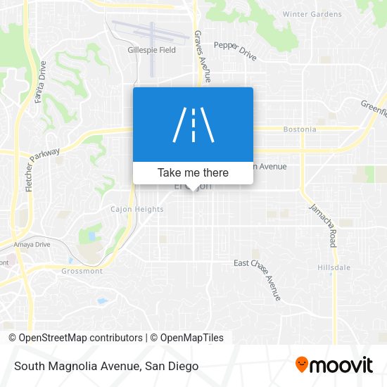 South Magnolia Avenue map