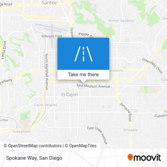 Spokane Way map