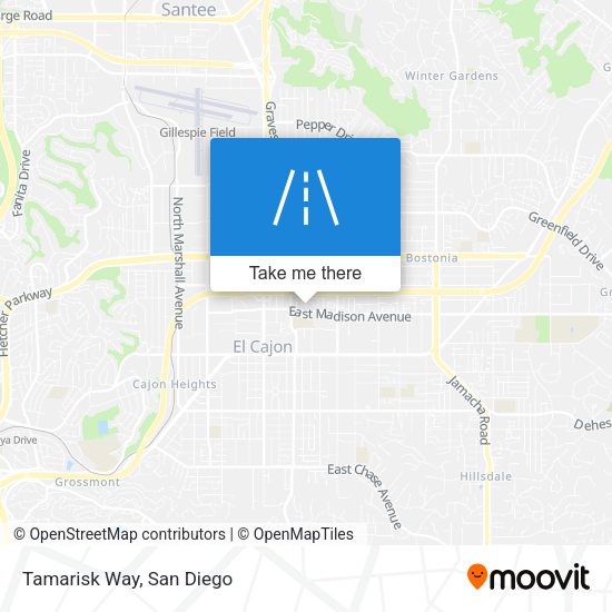 Mapa de Tamarisk Way