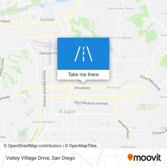Mapa de Valley Village Drive
