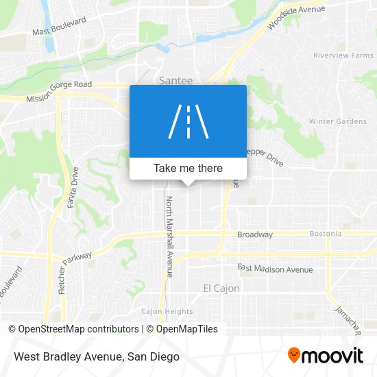 Mapa de West Bradley Avenue
