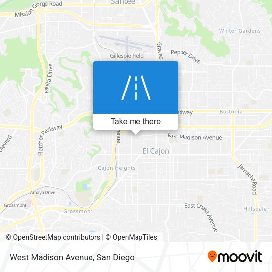 West Madison Avenue map