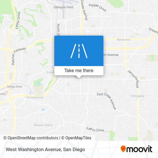 West Washington Avenue map