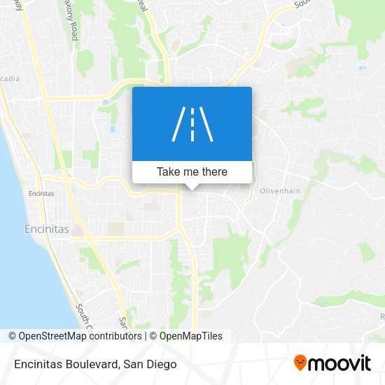 Encinitas Boulevard map