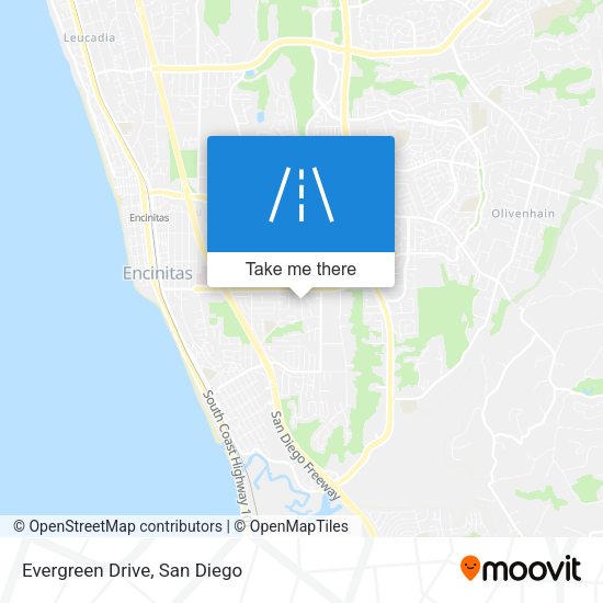 Mapa de Evergreen Drive