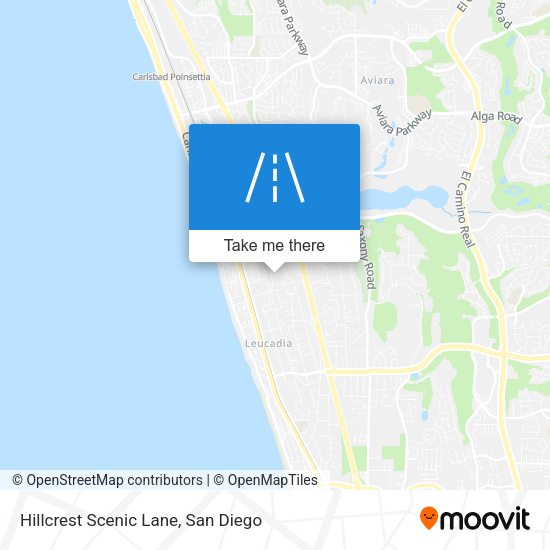 Hillcrest Scenic Lane map