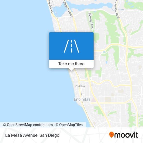 La Mesa Avenue map