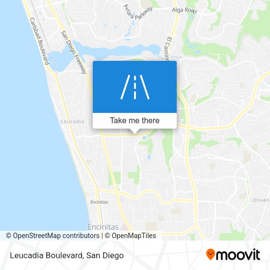 Leucadia Boulevard map