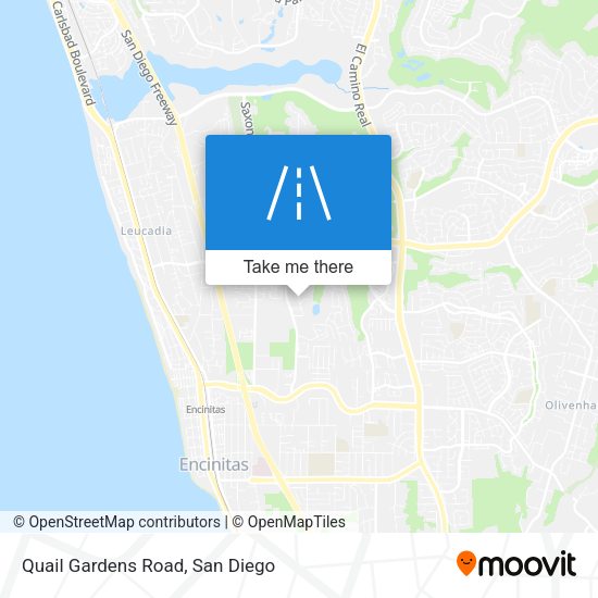 Quail Gardens Road map