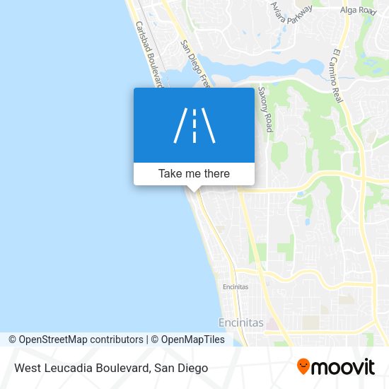 West Leucadia Boulevard map