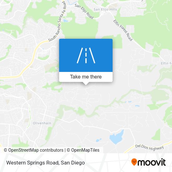Western Springs Road map