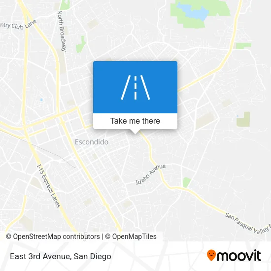 East 3rd Avenue map