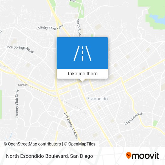 North Escondido Boulevard map