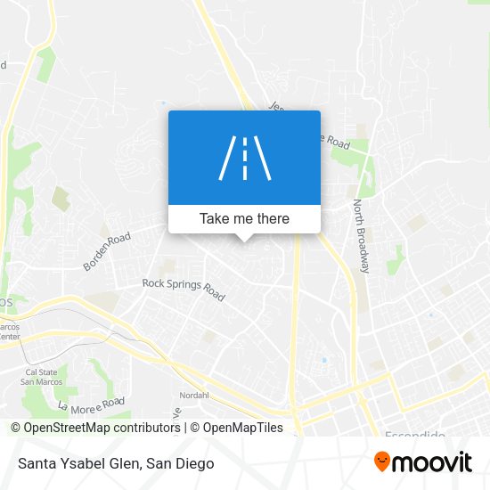 Mapa de Santa Ysabel Glen