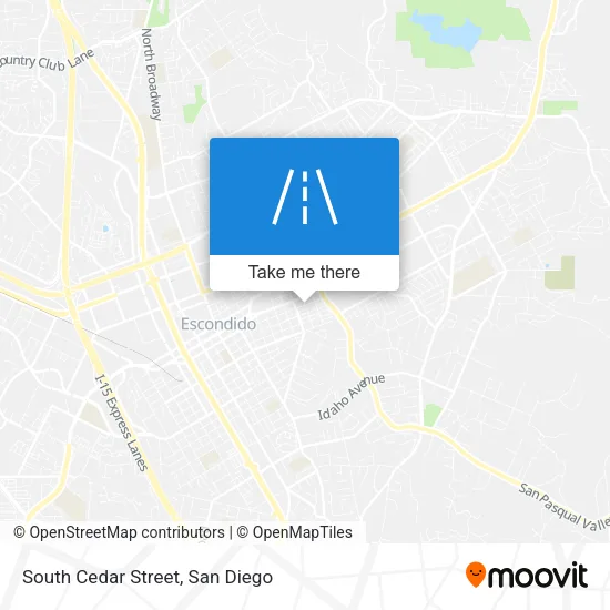 South Cedar Street map