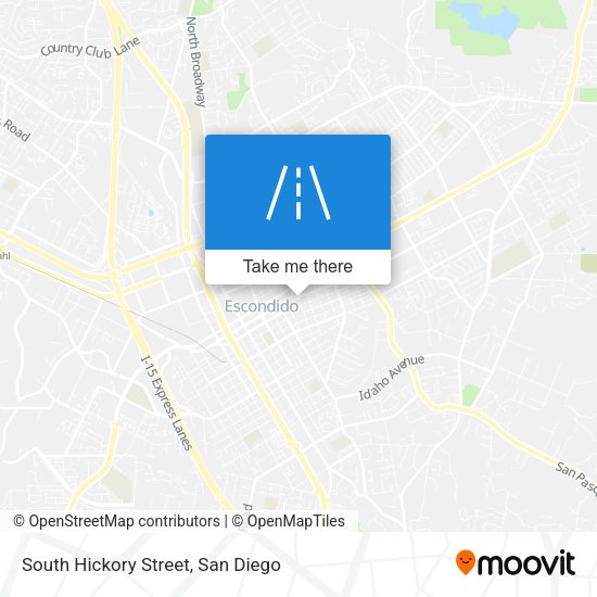 South Hickory Street map