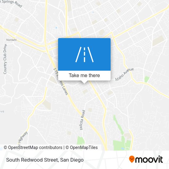 South Redwood Street map